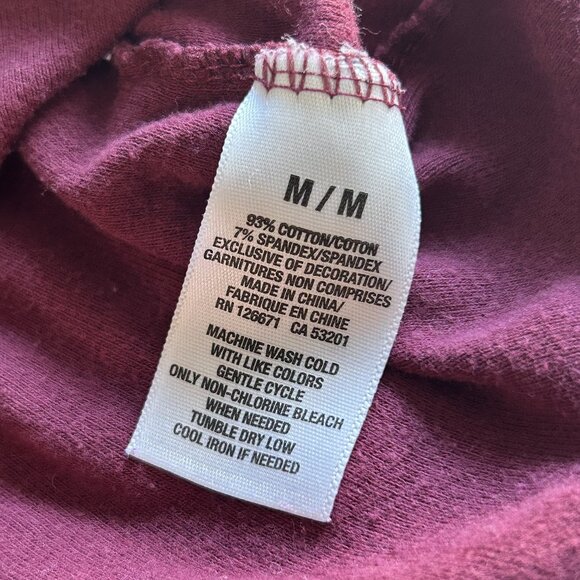 Aeropostale Stretch Ruffle Scoop Neck Henley Tee ALT ASO Elena Gilbert - Picture 5 of 5